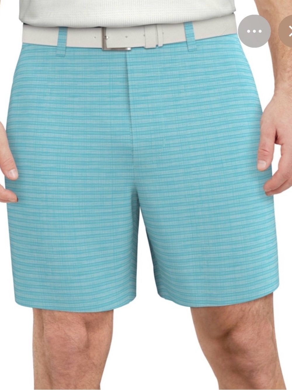 Jack Snicklaus Golf Shorts Men's Size 38 Ocean Blue Green Stripped 9" NWT